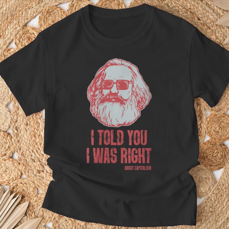 Karl Marx Marxismo Comunismoocialismo Filosofía Cuello Camiseta unisex Regalos para ancianos