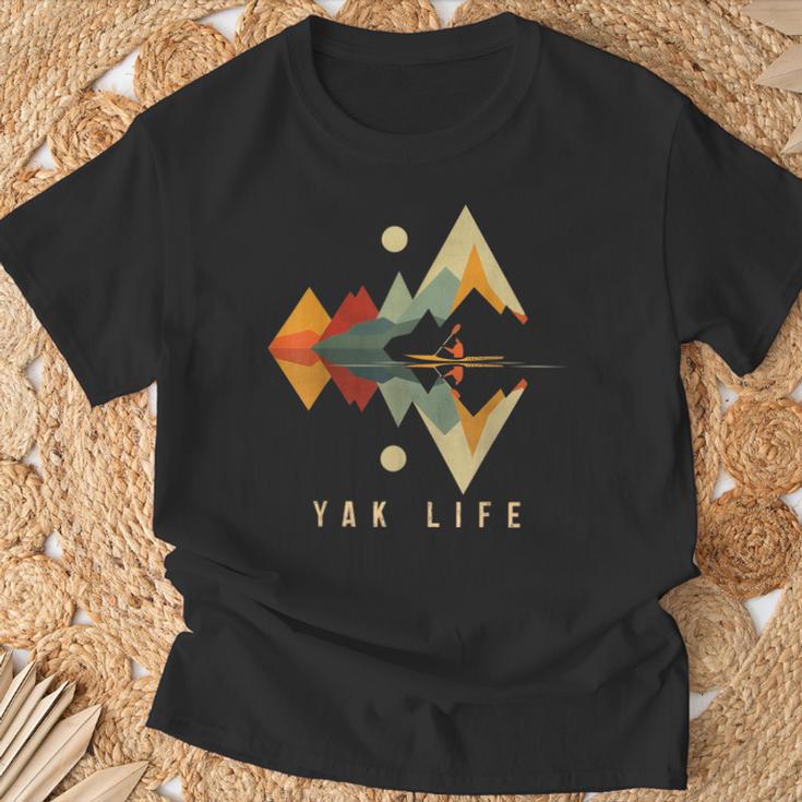 Kayak Vintage Retro Mountains Canoe Kayak Kayak Kayak T-Shirt Gifts for Old Men