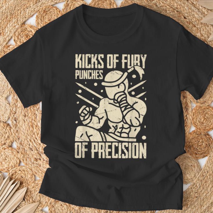 Kicks Of Fury Punches Of Precision Muay Thai T-Shirt Gifts for Old Men Kicks Of Fury Punches Of Precision Muay Thai T-Shirt Gifts for Old Men