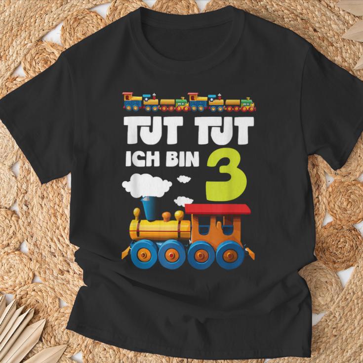 Kinder Ich Bin 3 Zug Tut Tut 3 Geburtstag Eisenbahner T-Shirt Geschenke für alte Männer
