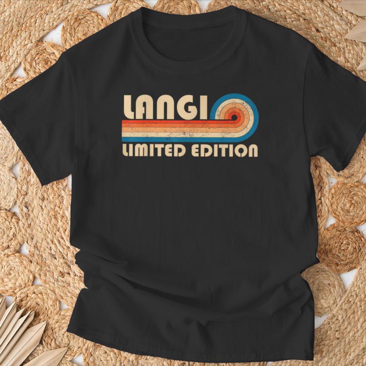 Langi Retro 70S 80Sunsettripe Camiseta unisex Regalos para ancianos