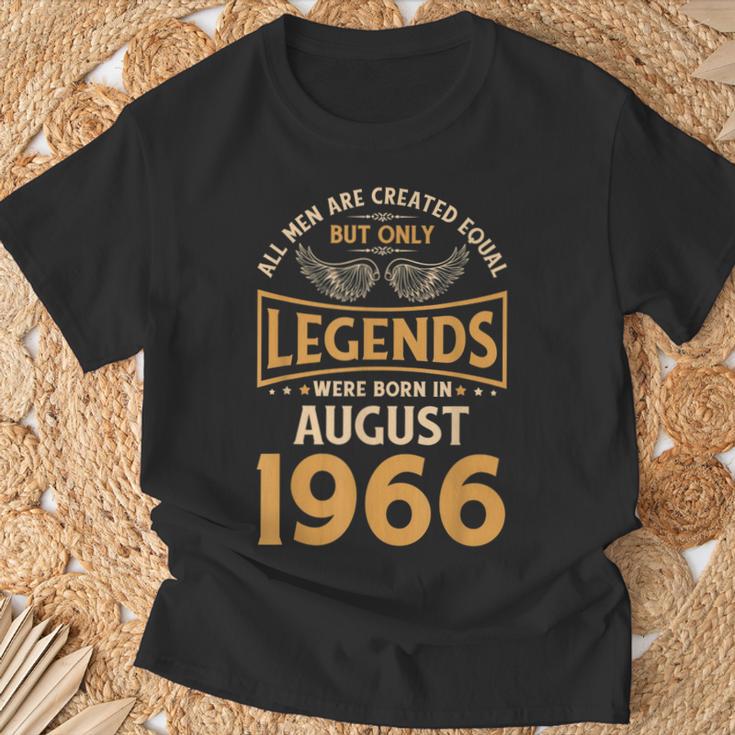 Les Légendes D'anniversaireont Nées En Août 1966 T-Shirt Cadeaux pour les vieillards