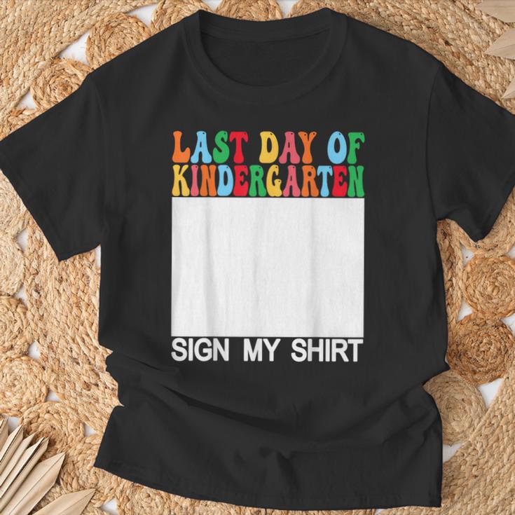 Letzter Kindergartentagign My Back Tochool T-Shirt Geschenke für alte Männer