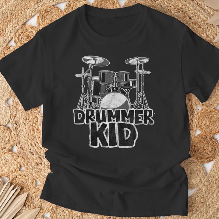 Little Drummer Awesome Drum Kit For Young Musicians T-Shirt Gifts for Old Men