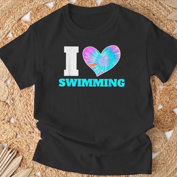 I Love Swimming Swimmer Swim T-Shirt Gifts for Old Men
