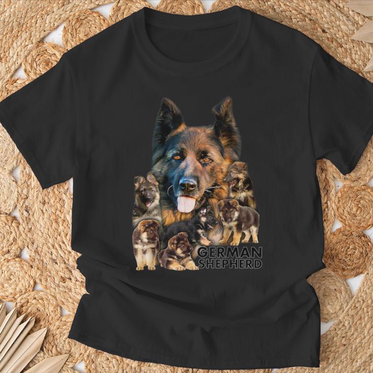 Mamá Y Cachorros Perro Pastor Alemán Camiseta unisex Regalos para ancianos