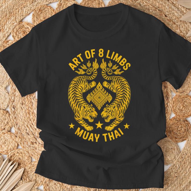 Muay Thai Art Of 8 Limbs Thai Boxing T-Shirt Gifts for Old Men