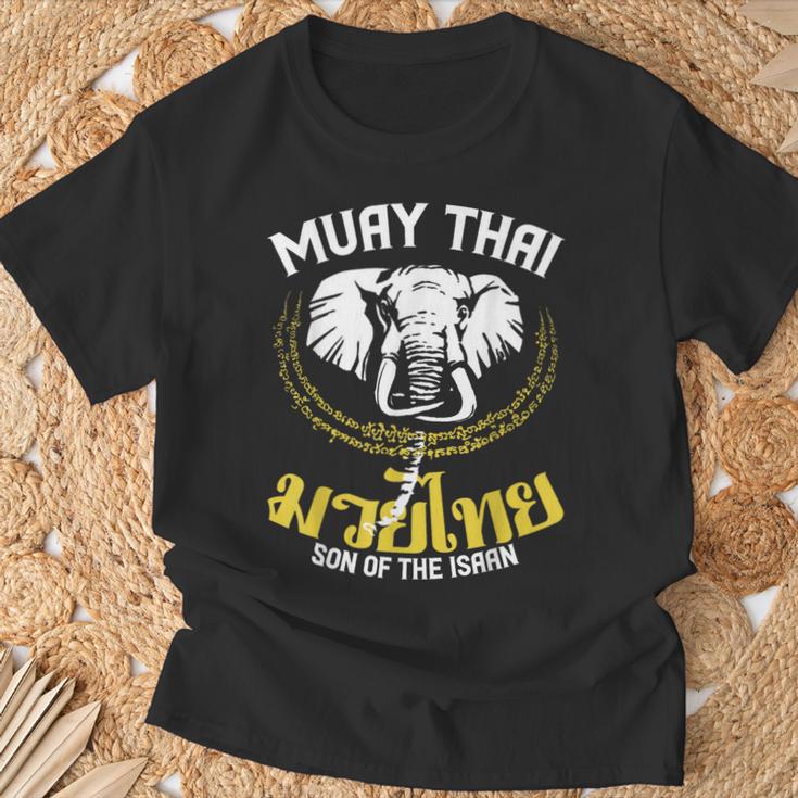 Muay Thai Thai Boxing Elephant Martial Arts T-Shirt T-Shirt Gifts for Old Men