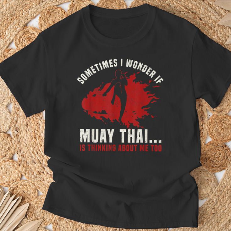 Muay Thai Boxing Teacher Kickboxing Martial Arts Instructor T-Shirt Gifts for Old Men