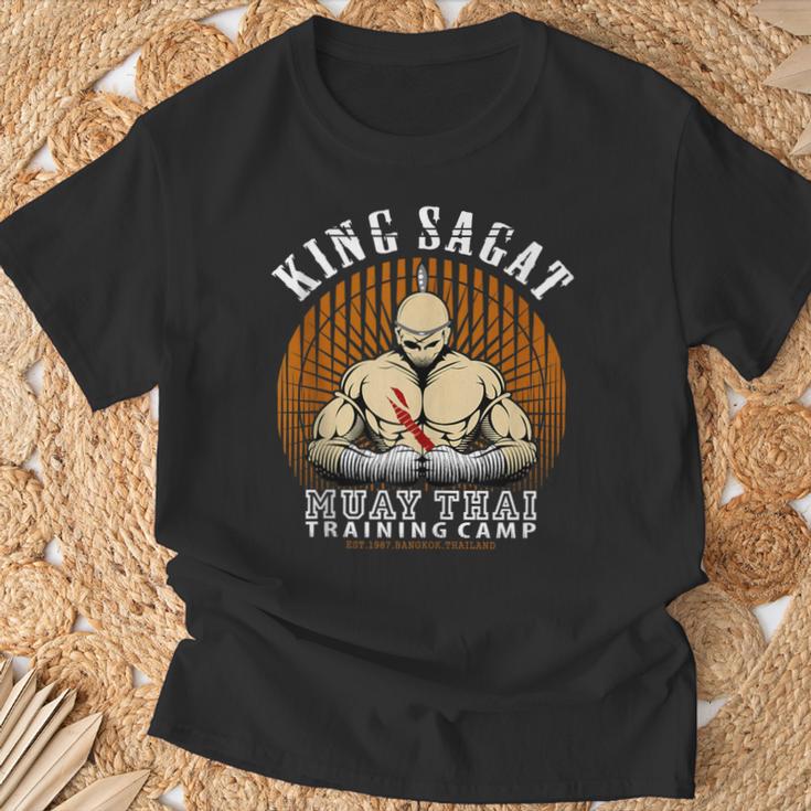 Muay Thai Boxing Training Gym Sagat Training Camp T-Shirt Gifts for Old Men