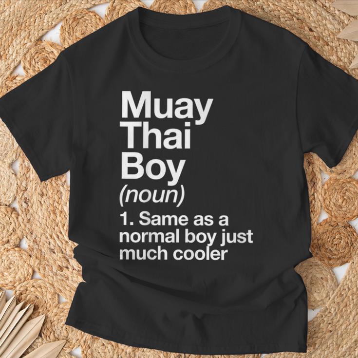 Muay Thai Boy Definition Martial Arts Sports T-Shirt Gifts for Old Men