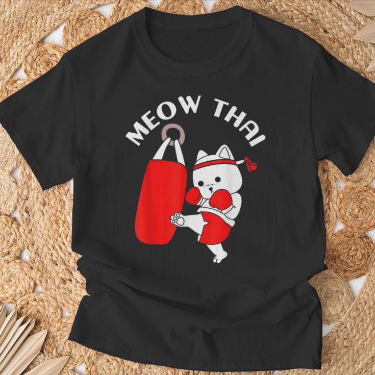Muay Thai Cat Meow Thai T-Shirt Gifts for Old Men Muay Thai Cat Meow Thai T-Shirt Gifts for Old Men