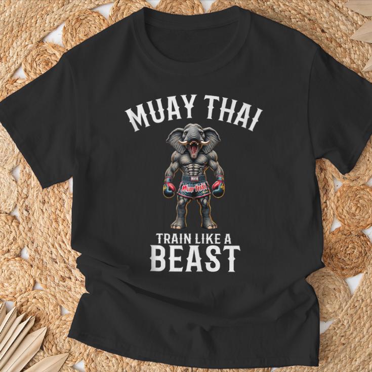 Muay Thai Elephant Kickboxing And Elephant Thai T-Shirt Gifts for Old Men Muay Thai Elephant Kickboxing And Elephant Thai T-Shirt Gifts for Old Men