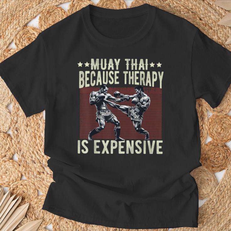 Muay Thai Fighter For Men Dad Boys Thai Kickboxing Fighting T-Shirt Gifts for Old Men