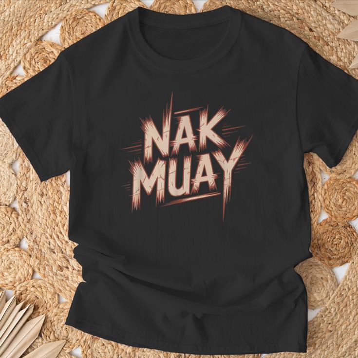 Muay Thai Fighter Nak Identity Training Practitioner Proud T-Shirt Gifts for Old Men