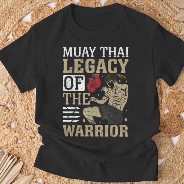 Muay Thai Legacy Of The Warrior Muay Thai T-Shirt Gifts for Old Men