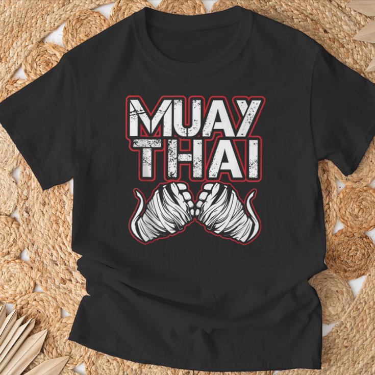 Muay Thai Lover For Fight Fans T-Shirt Gifts for Old Men