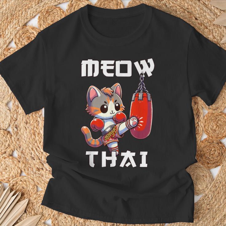 Muay Thai Meow Thai & Thai Boxing Muay Thai Cat T-Shirt Gifts for Old Men Muay Thai Meow Thai & Thai Boxing Muay Thai Cat T-Shirt Gifts for Old Men