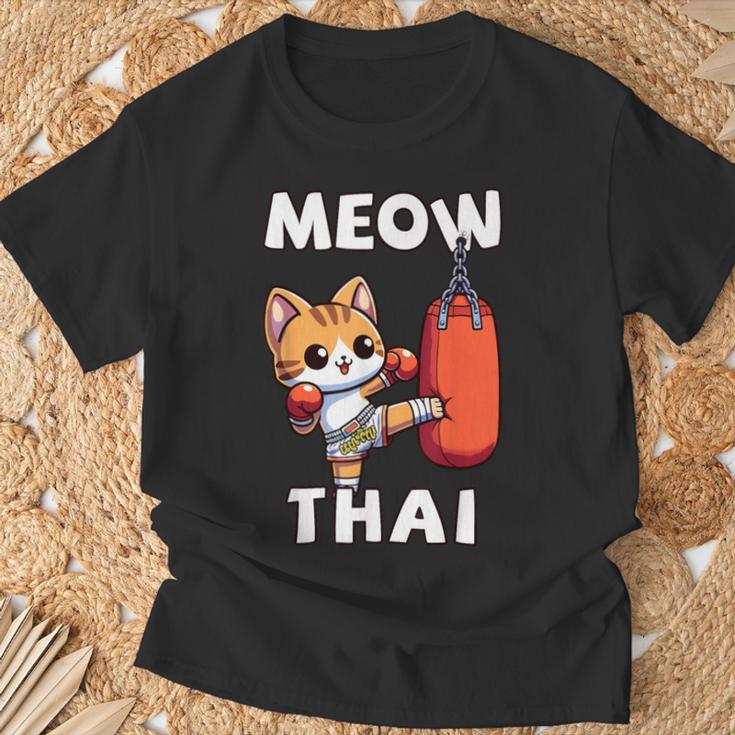 Muay Thai Meow Thai Thai Boxing For Boys Muay Thai Cat T-Shirt Gifts for Old Men Muay Thai Meow Thai Thai Boxing For Boys Muay Thai Cat T-Shirt Gifts for Old Men