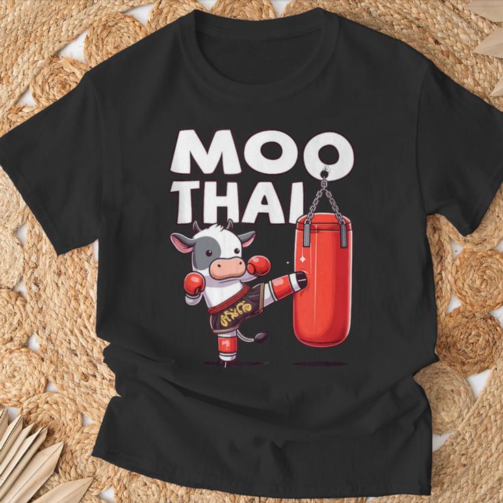 Muay Thai Moo Thai Thai Boxing For Youth Muay Thai Cow T-Shirt Gifts for Old Men Muay Thai Moo Thai Thai Boxing For Youth Muay Thai Cow T-Shirt Gifts for Old Men