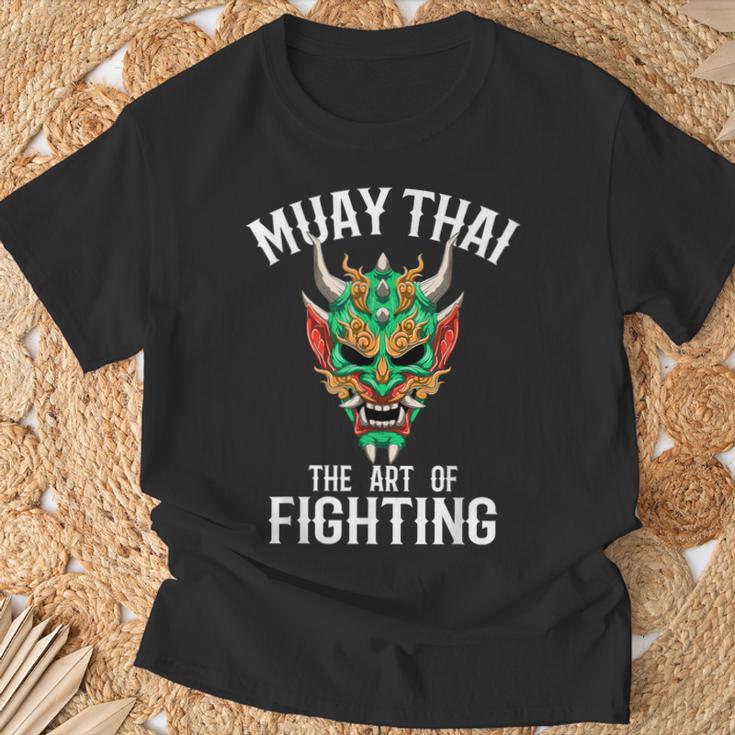 Muay Thai Oni Mask Thai Boxing And Kickboxing T-Shirt Gifts for Old Men Muay Thai Oni Mask Thai Boxing And Kickboxing T-Shirt Gifts for Old Men