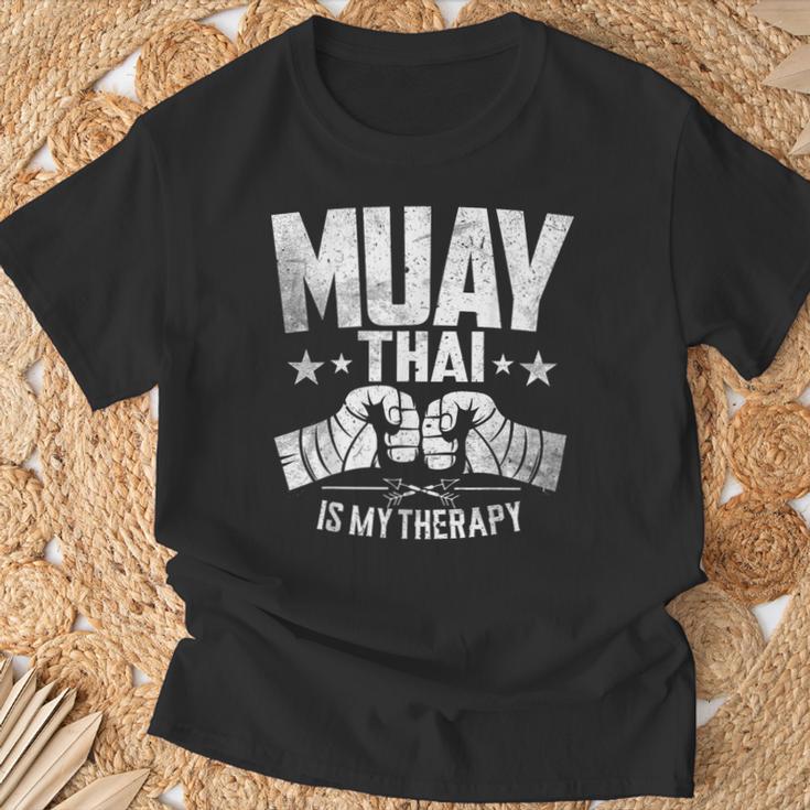 Muay Thai Is My Therapy Muay Thai Lovers Muay Thai T-Shirt Gifts for Old Men Muay Thai Is My Therapy Muay Thai Lovers Muay Thai T-Shirt Gifts for Old Men