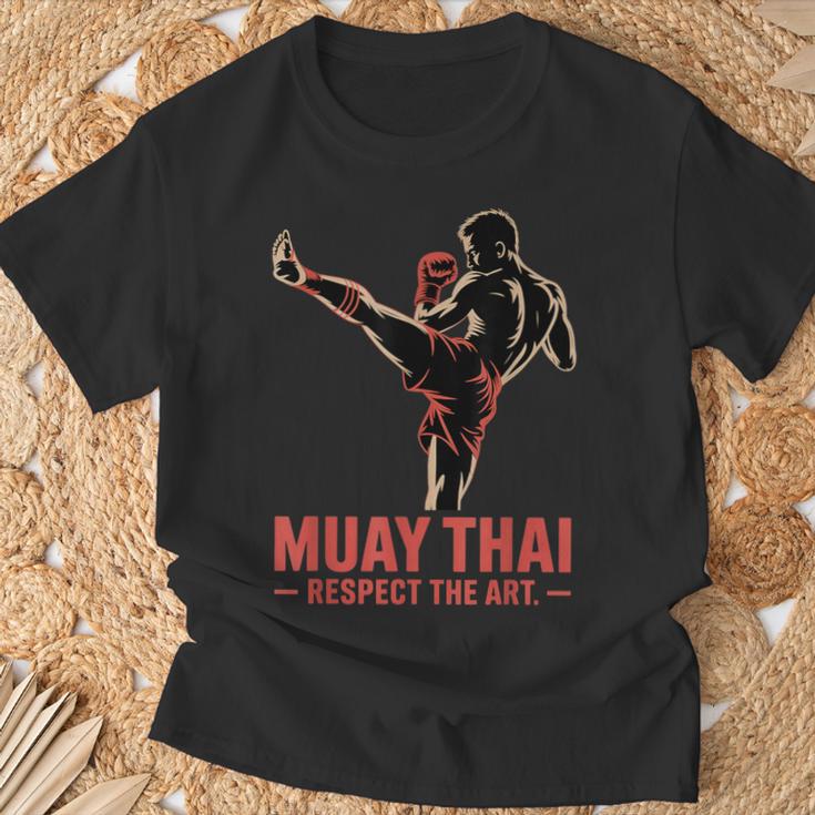 Muay Thai Respect The Art Martial Arts Kickboxing MMA T-Shirt Gifts for Old Men Muay Thai Respect The Art Martial Arts Kickboxing MMA T-Shirt Gifts for Old Men