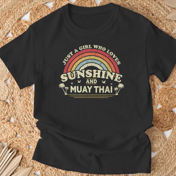 Muay Thai Shirt A Girl Who Loves Sunshine And Muay Thai T-Shirt Gifts for Old Men