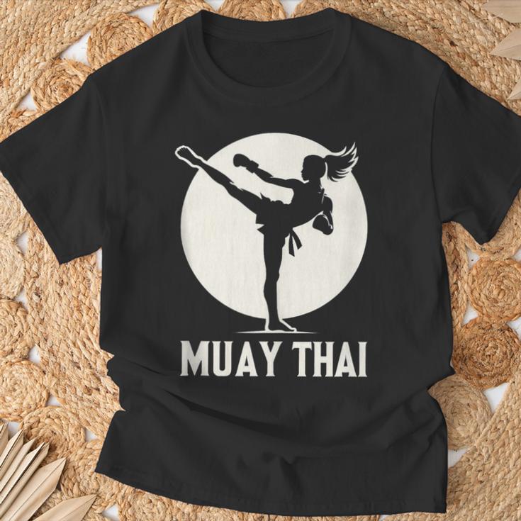 Muay Thai Woman Image T-Shirt Gifts for Old Men Muay Thai Woman Image T-Shirt Gifts for Old Men