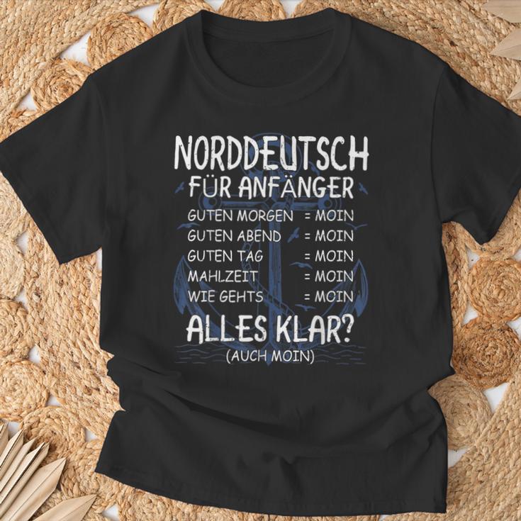 Norddeutsch Für Anfänger Moinpruch Küste Norddeutschland T-Shirt Geschenke für alte Männer