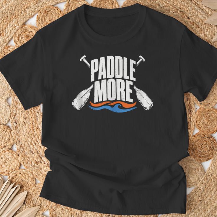 Paddle More Kayak Canoe Paddling Graphic T-Shirt Gifts for Old Men