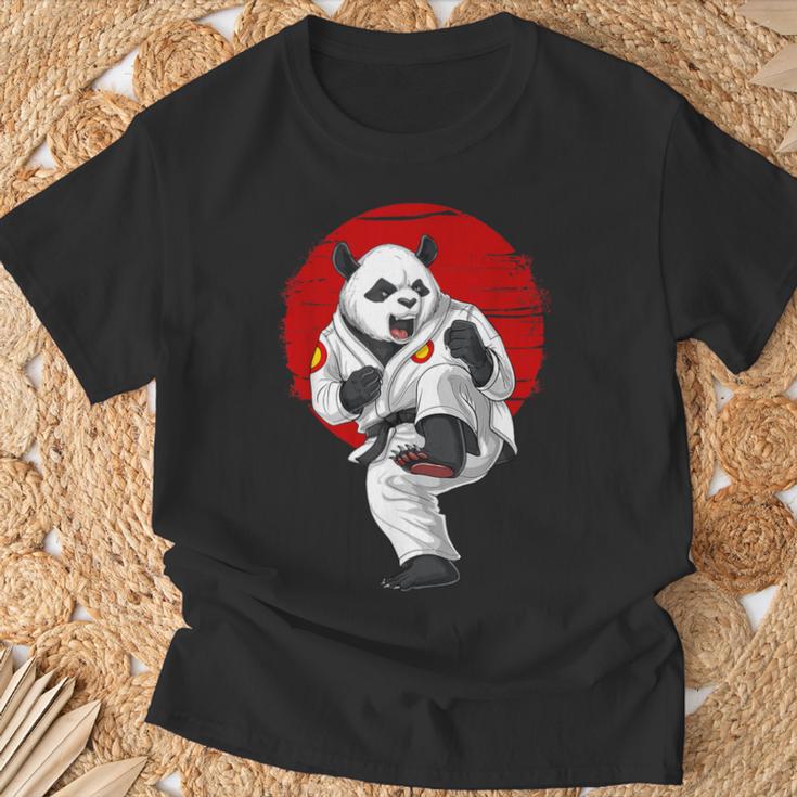 Panda Bear Karate Kickboxing Muay Thai Martial Arts T-Shirt Gifts for Old Men