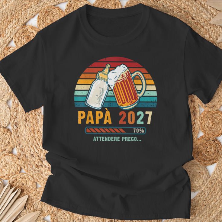 Papà 2027 Futuro Papà Annuncio Arrivo Del Bambino Maglietta Regalos para ancianos