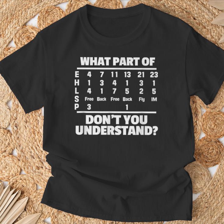 What Is Part Of Don't You Understand Swimming Swimmer Swimming T-Shirt Gifts for Old Men What Is Part Of Don't You Understand Swimming Swimmer Swimming T-Shirt Gifts for Old Men