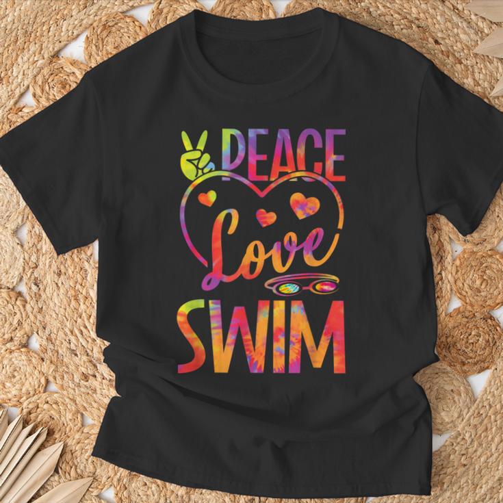 Peace Love Swim Swimming Tie Dye Swimmer Swimming Swim Team T-Shirt Gifts for Old Men Peace Love Swim Swimming Tie Dye Swimmer Swimming Swim Team T-Shirt Gifts for Old Men