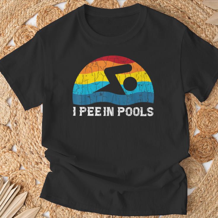 I Pee In Pools Swimmer Swimming Coach Player Graphic T-Shirt Gifts for Old Men I Pee In Pools Swimmer Swimming Coach Player Graphic T-Shirt Gifts for Old Men