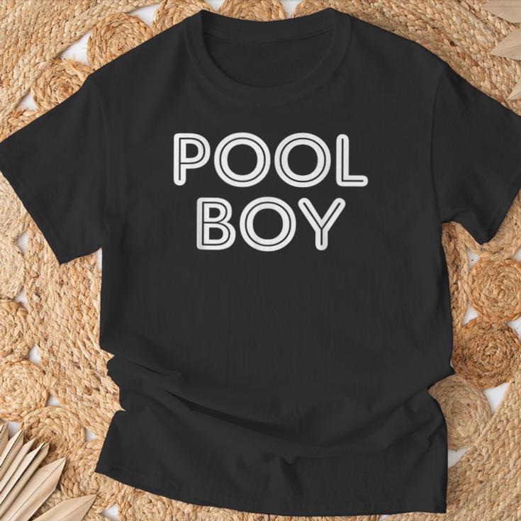 Pool Boy Saying Swim Cool Swimmer Swimming Pool T-Shirt Gifts for Old Men