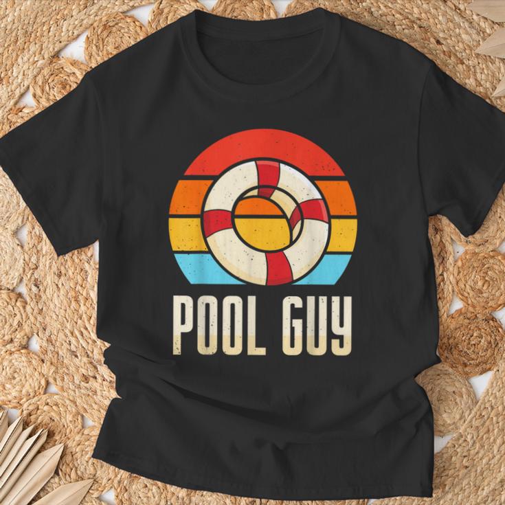 Pool Guy Swimming Attendant Attendants Rescuer T-Shirt Gifts for Old Men