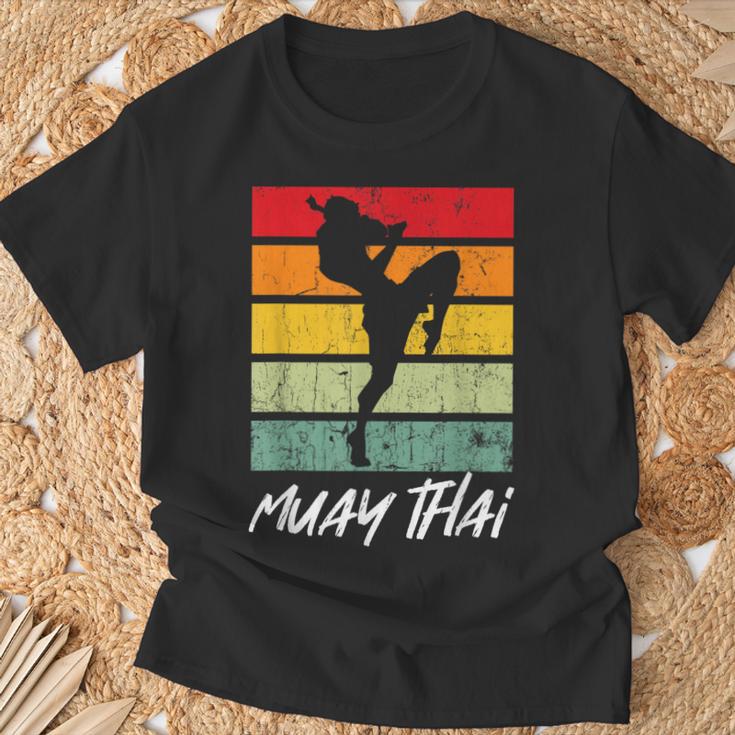 Retro Muay Thai Vintage MMA Martial Arts Thailand Boxing T-Shirt Gifts for Old Men