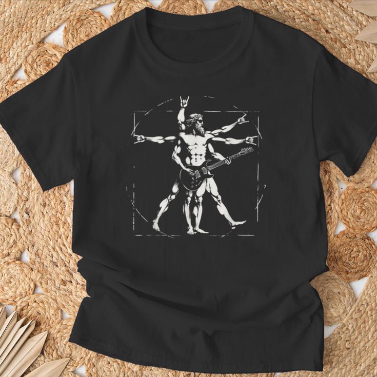 Retroitruvio Man Guitar Rock Guitar Camiseta unisex Regalos para ancianos