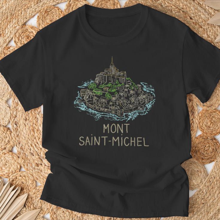 Saint Michel Francia Dibujado A Mano Regalo Hombres Es Camiseta unisex Regalos para ancianos