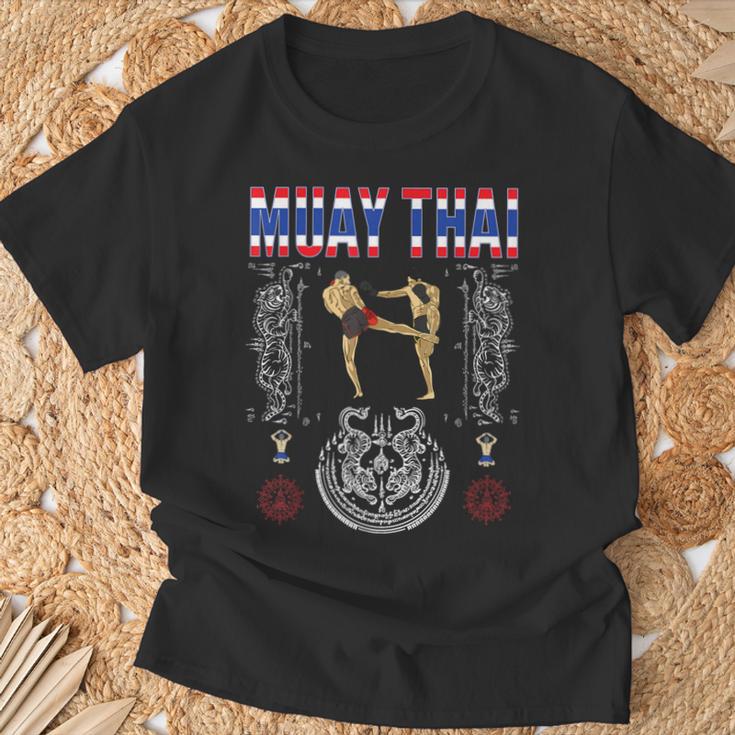 Sawadee Thai Traditional Sak Yant Thai Twin Tiger Muay Thai T-Shirt Gifts for Old Men Sawadee Thai Traditional Sak Yant Thai Twin Tiger Muay Thai T-Shirt Gifts for Old Men