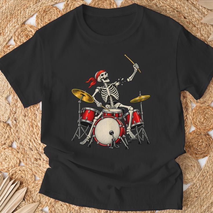 Skeleton Drummer Skull Drum Kit Halloween Sleeveless T-Shirt Gifts for Old Men
