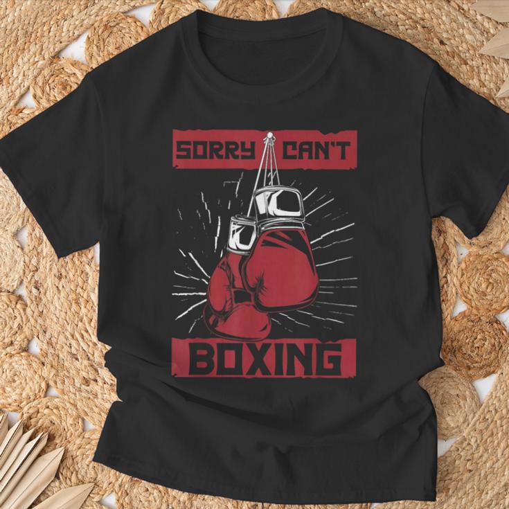 Sorry Can't Boxing Professional Boxer Muay Thai Boxing T-Shirt Gifts for Old Men