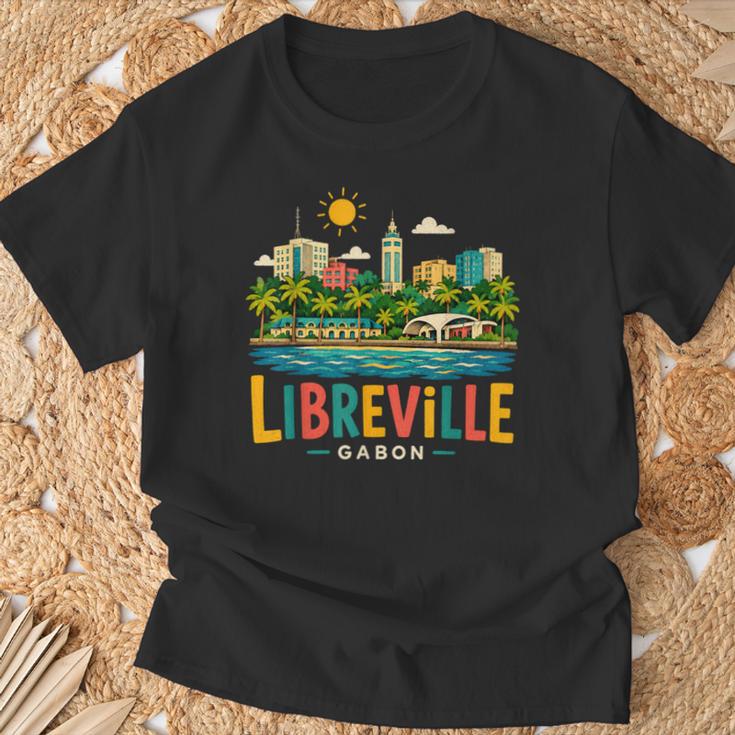 Souvenir Deoyage Libreville Gabon Dessiné À La Main T-Shirt Cadeaux pour les vieillards