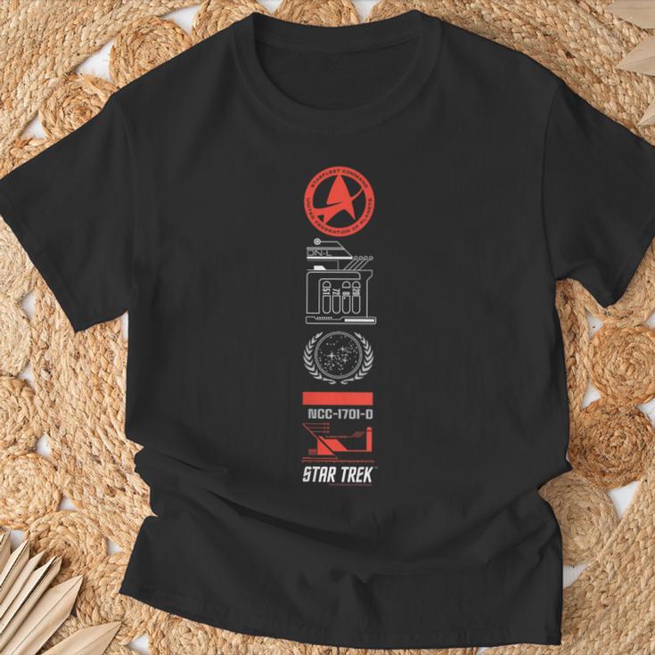 Star Trekternenflottenkommando Uss Enterprise Ncc-1701-D T-Shirt Geschenke für alte Männer