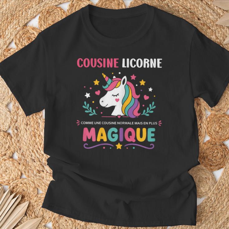 Super Cousine Magique Drole Amour Humour Cousine Licorne T-Shirt Cadeaux pour les vieillards