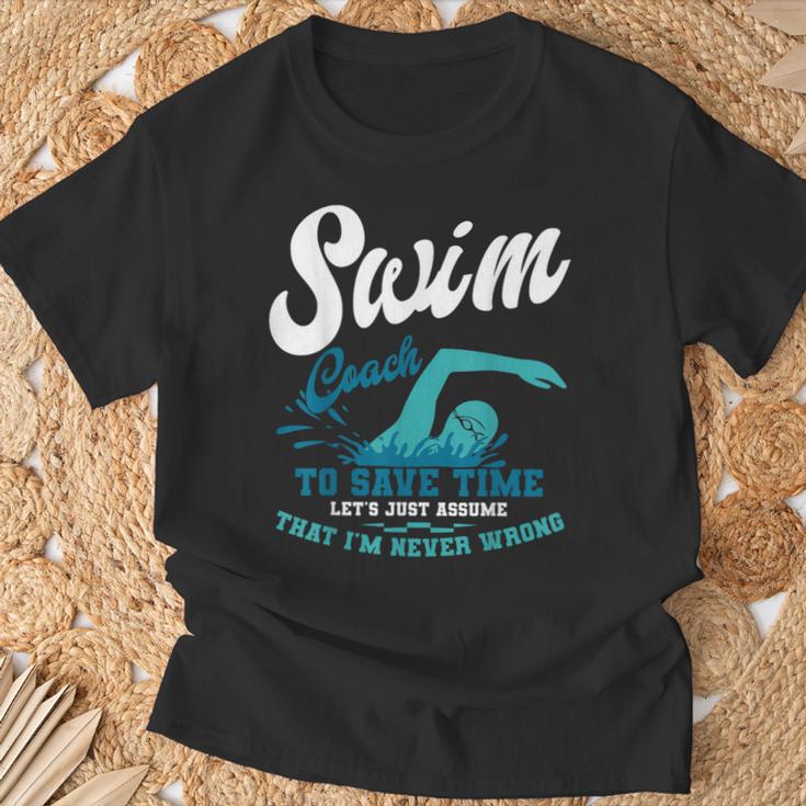 Swim Coach Swimming Lesson Sport Professional Instructor T-Shirt Gifts for Old Men Swim Coach Swimming Lesson Sport Professional Instructor T-Shirt Gifts for Old Men