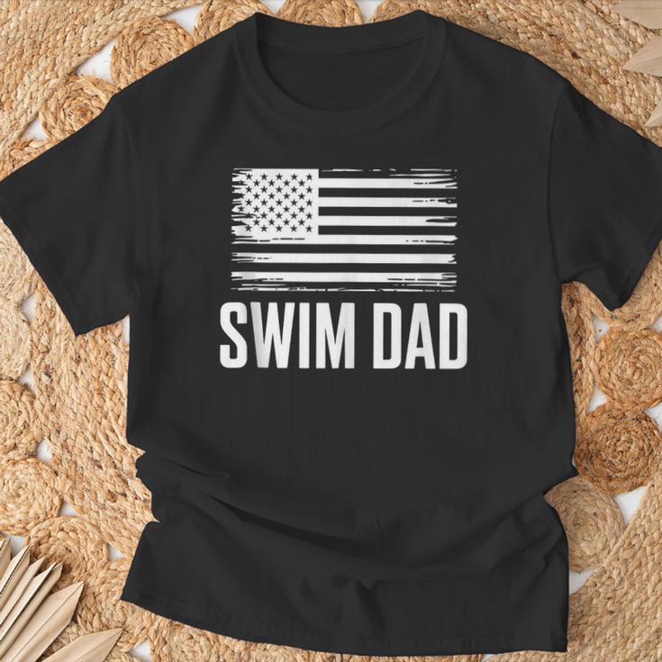 Swim Dad Art For Dad Father Men Swim Team Dad Swimming Coach T-Shirt Gifts for Old Men