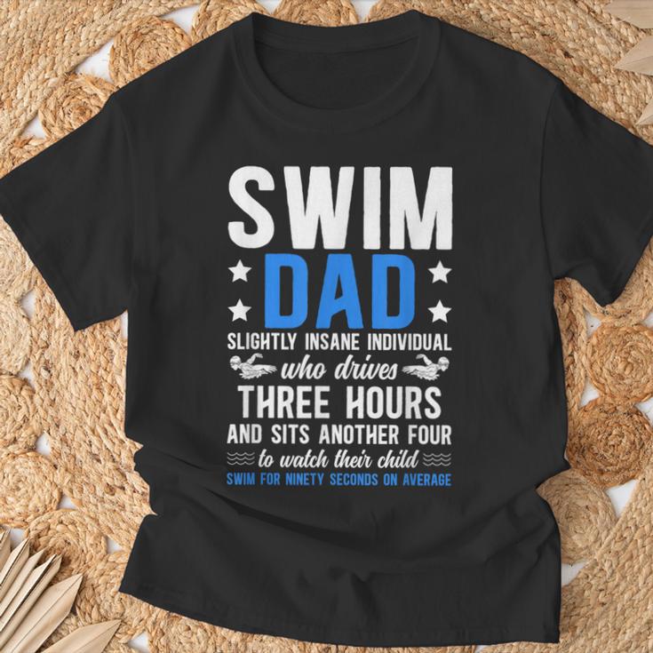 Swim Dad Definition Dad Of A Swimmer Father Swimming Dad T-Shirt Gifts for Old Men